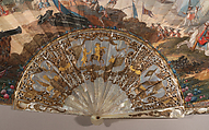 Fan, Gouache on parchment; mother-of-pearl, French