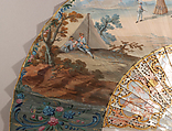 Fan, Gouache on parchment; mother-of-pearl, French