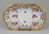 Ensemble for chocolate, Vienna, Hard-paste porcelain decorated in polychrome enamels with gold mounts; gold, lapis lazuli; glass, Austrian, Vienna