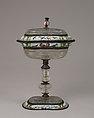 Standing cup, Rock crystal, enamel on silver-gilt, Austrian