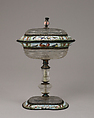 Standing cup, Rock crystal, enamel on silver-gilt, Austrian