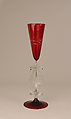 Cup with seahorse stem, Dr. Antonio Salviati Company  Italian, Glass, Italian, Venice (Murano)