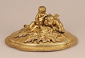 Tureen cover, Silver on base metal, French