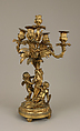 Candelabrum, Silver gilt on base metal, French