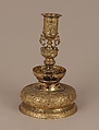 Candlestick, Silver on base metal, British, after Russian original