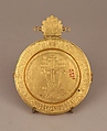 Panagia or pyx, Silver gilt and enamel, British, after Russian original