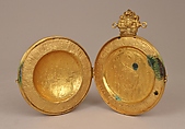 Panagia or pyx, Silver gilt and enamel, British, after Russian original