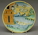 Dish, Maiolica (tin-glazed earthenware), Italian, Urbino
