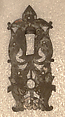 Escutcheon with lock, Iron, German
