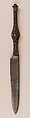 Knife, Steel, silver, turquoise or glass, Southern Italian or Sicilian