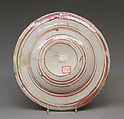 Dish, Maiolica (tin-glazed earthenware), lustered, Italian