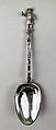 Figure-top spoon, Silver, Dutch, Enkhuizen