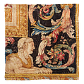 Fragment from Apollo Gallery carpet no. 5 or 9, Savonnerie Manufactory, Wool, knotted and cut pile, French, Paris