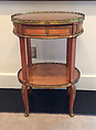 Small oval table, Claude-Charles Saunier French, Satinwood and tulipwood, French