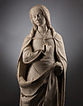 The Virgin Annunciate, Jean Guillaumet (French, ca. 1465–documented in Bourbon until 1515), White limestone with traces of polychromy, French, Bourbon