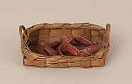 Sausage in basket, Wicker, wax, Italian, Naples