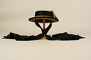 Headdress, silk, metal thread, Austrian