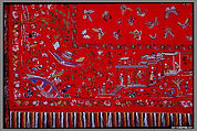 Coverlet, Silk (plied and floss), Chinese, probably Canton, for American market