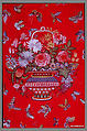 Coverlet, Silk (plied and floss), Chinese, probably Canton, for American market