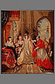 Catharine of Aragon and Cardinal Wolsey, Silk and wool on canvas, British