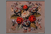 Cushion cover, Wool and glass paste on canvas, British