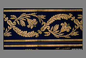 Borders (2), Silk and metal thread, French, Lyons