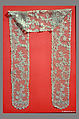 Pair of lappets, Needle lace, point d’Alençon, French