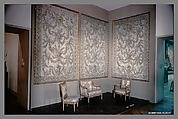 Wall hangings (3), After a design by Philippe de Lasalle (French, 1723–1804), Silk on satin, French