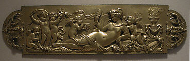 Panel ornament, Gilt bronze, French