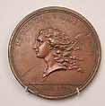 American Liberty (Libertas Americana), Medalist: Augustin Dupré (French, Saint-Etienne 1748–1833 Armentières-en-Brie), Bronze, struck, French