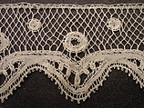 Fragment, Bobbin lace, British, Buckinghamshire