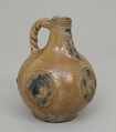 Beardman or Bellarmine jug, Salt-glazed stoneware, German, Cologne-Frechen