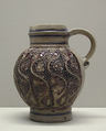 Jug, Salt-glazed stoneware, German, Westerwald