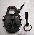 Padlock with key, Iron, French