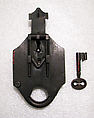 Padlock with key, Iron, French