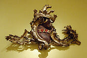 Overdoor cresting, Gilded and painted wood, Italian, Venice