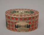 Snuffbox, Attributed to Johann Christian Neuber (German, 1736–1808), Gold, carnelian, agate, German, probably Dresden