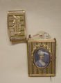 Souvenir, Miniature by Nadine Vallin (active 1787–1813), Gold, lacquer; ivory, French, Paris