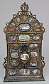 Pax, Silver gilt, niello, enamel cameos, jewels, enamel, rubies, Italian, Milan