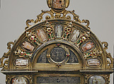 Pax, Silver gilt, niello, enamel cameos, jewels, enamel, rubies, Italian, Milan