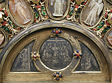 Pax, Silver gilt, niello, enamel cameos, jewels, enamel, rubies, Italian, Milan