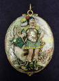Pendant, Painted enamel on gold; pearl, German, possibly Strasbourg