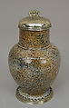 Tankard, Tin-glazed earthenware; silver-gilt, Flemish, Antwerp