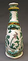 Pilgrim bottle, Faience (tin-glazed earthenware), French, Nevers
