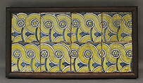 Panel of tiles (8), Faience (tin-glazed earthenware), French, Rouen