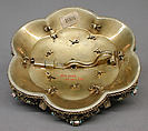 Dress ornament (heftel), Gold, enamel, sapphire, semiprecious stones, Hungarian