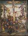 The Crucifixion, Verre églomisé, Italian