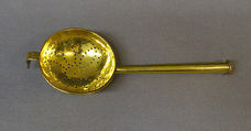 Punch strainer, John Albright, Silver gilt, British, London