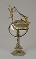Nautilus cup, Friedrich Hillebrand (German, 1580–1608), Silver gilt, shell, German, Nuremberg