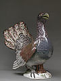 Tureen in the form of a capercaillie, Faience (tin-glazed earthenware), French, Strasbourg